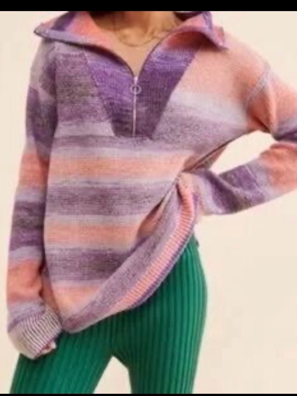 Anthropologie Daily Practice Franconia half-zip sweater tunic - XXS